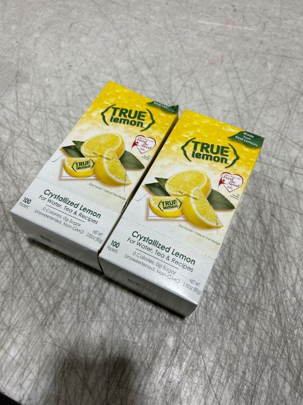 Photo 3 of 2 PACK - (100 Packets) True Lemon Sugar Free, On-The-Go, Caffeine Free Powdered Drink Mix