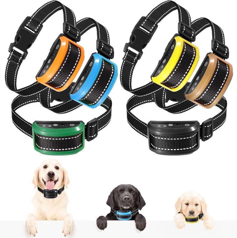 Photo 1 of 6 Pack Dog Bark Collar, No Shock Training Dog Collar, Anti Bark Collar, Rechargeable Waterproof Vibration Bark Dog Collar with 7 Adjustable Level, Smart Adjustment Collar for Small Medium Large Dogs 