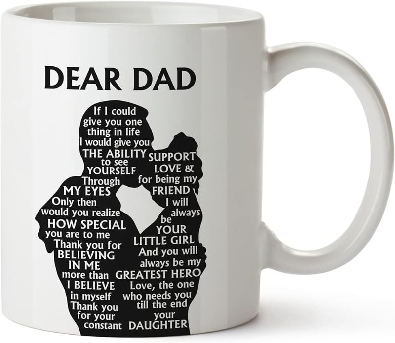 Photo 1 of Zenply Dad Mug, Dad Coffee Mug, 11 oz, Novelty Fathers Day Gift for Dad Birthday Presents for Dad Papa Husband Grandpa From Daughter Son Wife, Funny Coffee Mugs, Printed on Both Sides