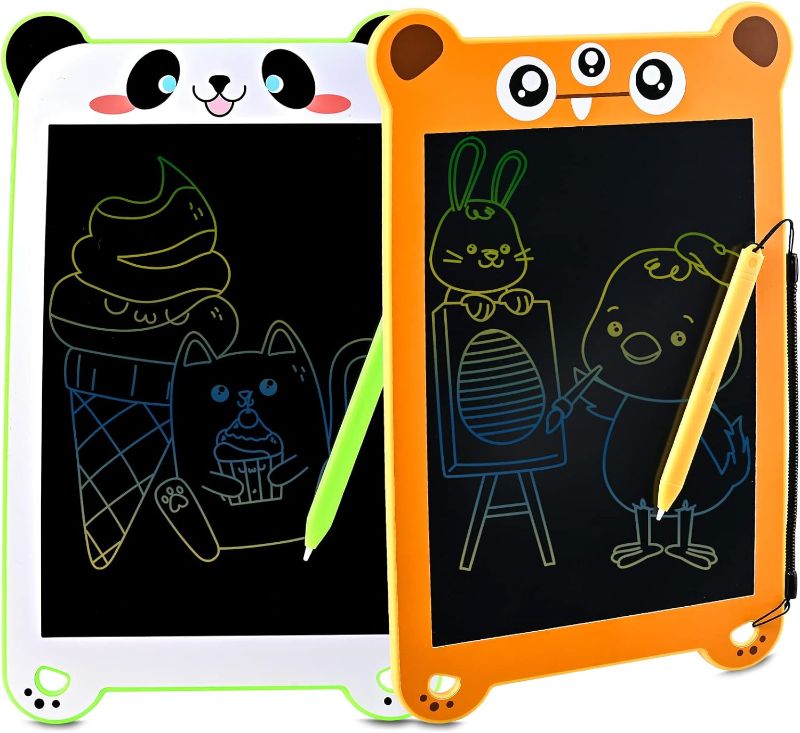 Photo 1 of 2 Packs Cute LCD Writing Tablet for Kids, GOLDGE 8.5 Inch Toddler Doodle Board, Toys for Girls Boys 3-10, Doodle Pad Drawing Pad, Kids Drawing Tablet Drawing Board, Magic Board 