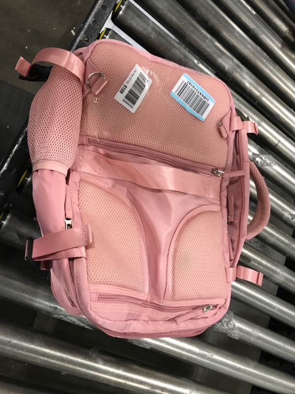 Photo 2 of Hanples Extra Large Travel Backpack for Women as Person Item Flight Approved, 40L Carry On Backpack, 17 Inch Laptop Backpack, Waterproof Backpack, Hiking Backpack, Casual Bag Backpack(Pink)