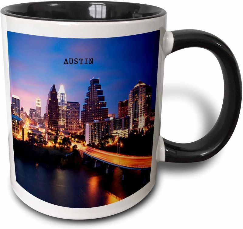 Photo 1 of 4 "Austin Texas" Two Tone Black Mug, 11 oz, Multicolor
