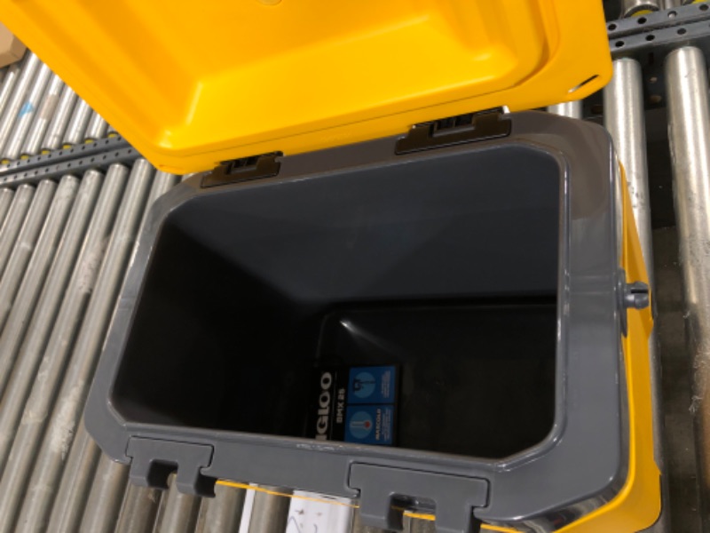 Photo 4 of Igloo Heavy-Duty 25 Qt BMX Ice Chest Cooler with Cool Riser Technology Yellow Cooler