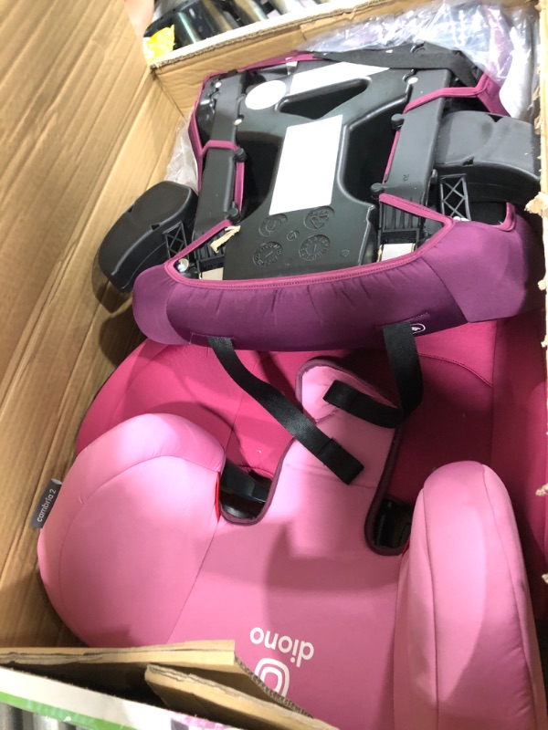 Photo 3 of Diono Cambria 2 XL 2022, Dual Latch Connectors, 2-in-1 Belt Positioning Booster Seat, High-Back to Backless Booster with Space and Room to Grow, 8 Years 1 Booster Seat, Pink NEW! Pink