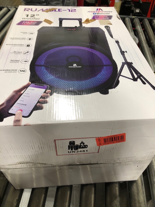 Photo 5 of Max Power Rumble 12" Woofer Bluetooth Trolley Speaker with Stand
(0)
