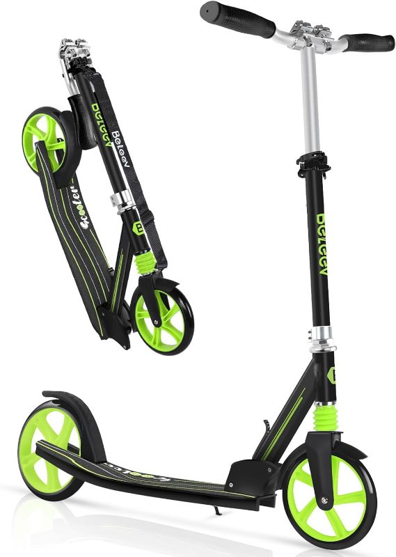 Photo 1 of BELEEV V5 Scooters for Kids 6 Years and up, Folding Kick Scooter 2 Wheel for Adults Teens, 4 Adjustable Handlebar, 200mm Big Wheels, Lightweight Sports Commuter Scooter, Sturdy Frame, up to 245lbs
