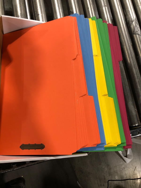 Photo 2 of Blue Summit Supplies Legal File Folders with Fasteners, Legal Size, Colored Folders with Fasteners, 1/3 Cut Reinforced Tabs, Durable 2 Prongs, Designed to Organize Medical or Law Files, 50 Pack