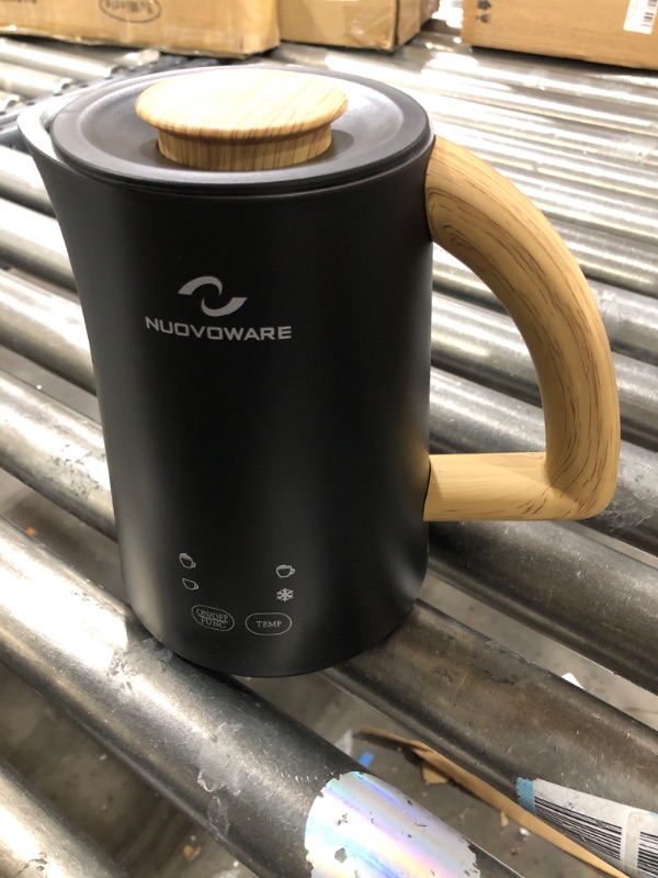 Photo 2 of Nuovoware 4-in-1 Milk Frother and Steamer with Temperature Control Dispaly Screen, Electric Automatic Frother for Hot Chocolate Milk, Cappuccinos, Latte, Macchiato, Black