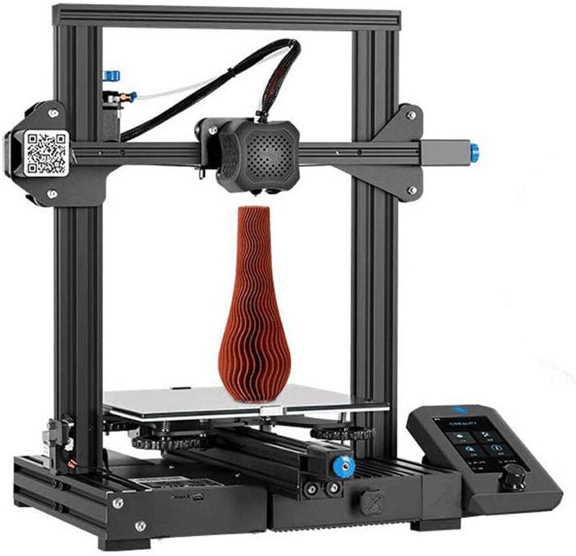 Photo 1 of Creality Ender 3 V2 DIY 3D Printer with Carborundum Glass Platform and LCD Screen, Easy Assembly FDM 3D Printer with Resume Printing and Works with PL
