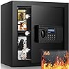 Photo 1 of 1.9 Cub Home Safe Box Fireproof Waterproof with Fireproof A4 Document Bag, Upgraded LCD Digital Security Safe with Anti-Theft Alarm, Combination Lock for Firearm Medicine Money Documents Valuables
