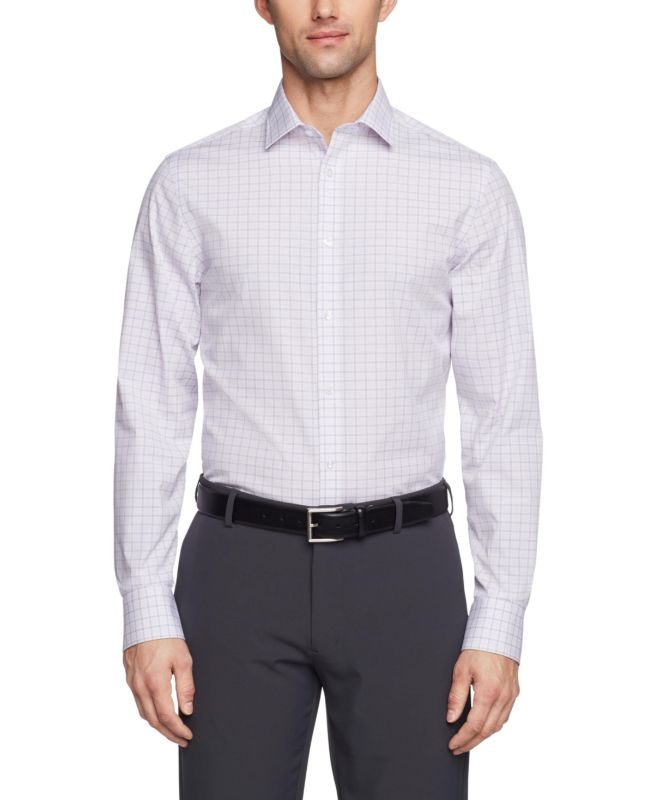 Photo 1 of Calvin Klein Men's Refined Slim Fit Stretch Dress Shirt - Lilac
