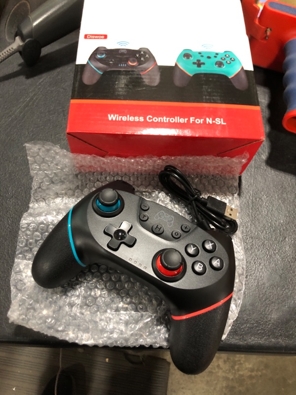 Photo 1 of Diswoe Switch Controller, Wireless Pro Controller for Switch/Switch Lite/Switch OLED, Switch Remote Gamepad with Joystick, Adjustable Turbo Vibration, Ergonomic Non-Slip - Black