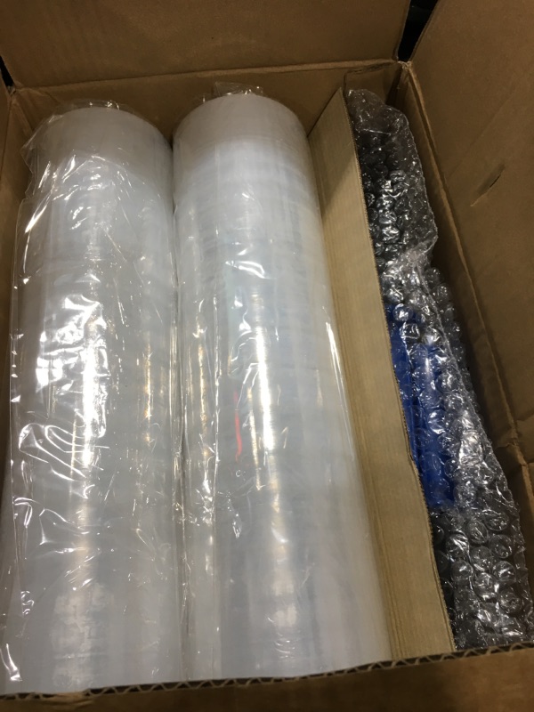 Photo 2 of Stretch Film, RAZCC Stretch Wrap Industrial Strength, Shrink Wrap for Pallet Wrap, Heavy Duty Clear Plastic Wrap with Handles, Moving Wrapping Plastic Roll, 15" x 1000 Ft Per Roll, 60 Gauge, 2 Pack