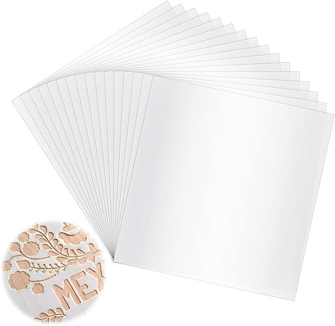 Photo 1 of 15PCS 10 mil Stencil Sheet, 12 x 12 in Acetate Sheets for Crafts, Blank Mylar Sheets for Laser Cutting Stencil Vinyl, Custom Stencil Plastic Paper Craft Material
