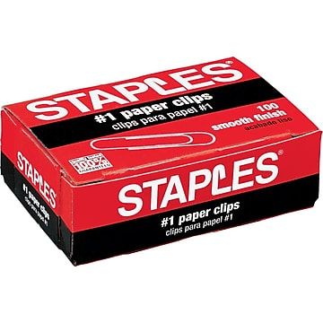 Photo 1 of Staples #1 Paper Clips, Silver, 500/Pack