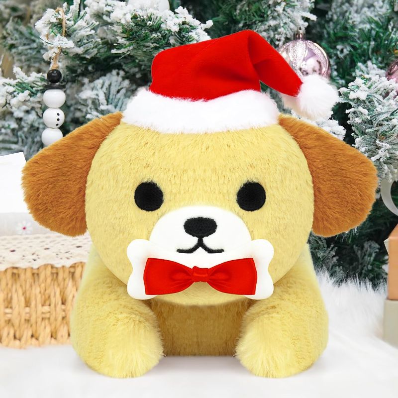 Photo 1 of Hagusahuo Christmas Stuffed Animal Plush Toy, Cute Dog Stuffed Animals Christmas Plushies, Puppy Doll Gift for Toddler Kids, Kawaii Christmas Decoration
