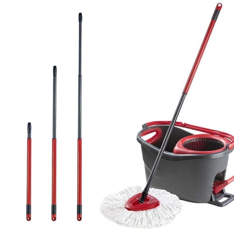 Photo 1 of 3 Section Telescopic Handle for O-Cedar EasyWring Microfiber Spin Mop Bucket Floor Cleaning System, 22 Inch to 48 Inch Stainless Steel Mop Head Handle
