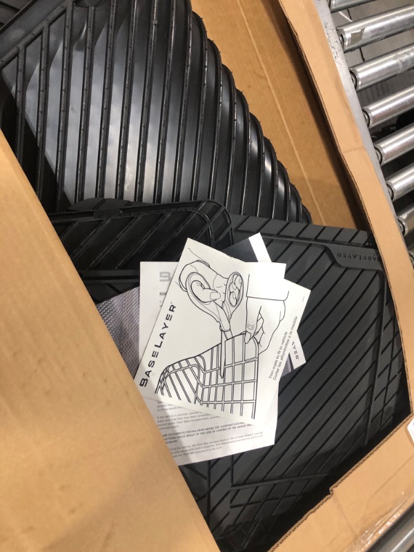 Photo 1 of BaseLayer Cut-to-Fit™ Black 4-Piece Car Mat & Cargo Liner Set - Universal Waterproof Floor Mats for Most Vehicles, Durable All-Weather Mats - Made in USA Black 4-Piece Car Mats & Cargo Liner