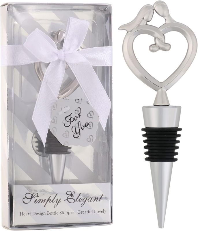 Photo 1 of 15 packs baby shower wine stopper,baby shower guest prizes,baby shower favors,baby favors for baby shower girl wedding favors for guests (Silver)