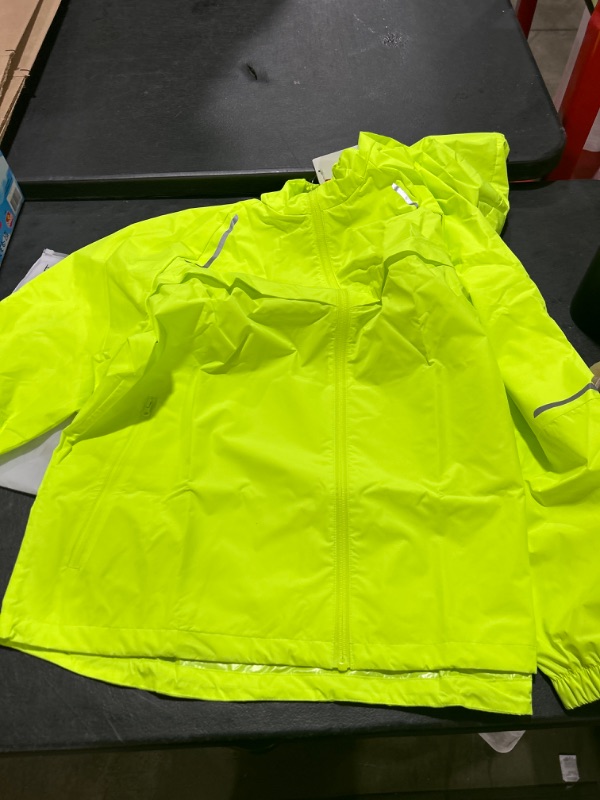 Photo 2 of BALEAF Men's Running Jackets Lightweight Quick Dry Windproof Workout Track Athletic Packable Zipper XX-Large Fluorescent Yellow