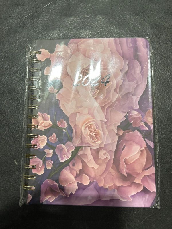 Photo 2 of 2024 Monthly and Weekly Planner Spiral-Bound from Jan. 2024 - Dec. 2024 6.4" x 8.5" Daily Hardcover Planner with Tabs+Back Pocket+Elastic Closure+Thick Paper Perfect Organizer Planner