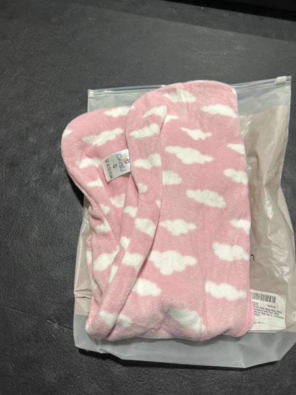 Photo 2 of DaysU Micro Fleece Baby Sleep Sack, Baby Sleeping Bag Sleeveless with Two-Way Zipper, Sleep Sack for Baby Girl 0-6 Months, 1 Pack, Pink Elephant A-elephant Small