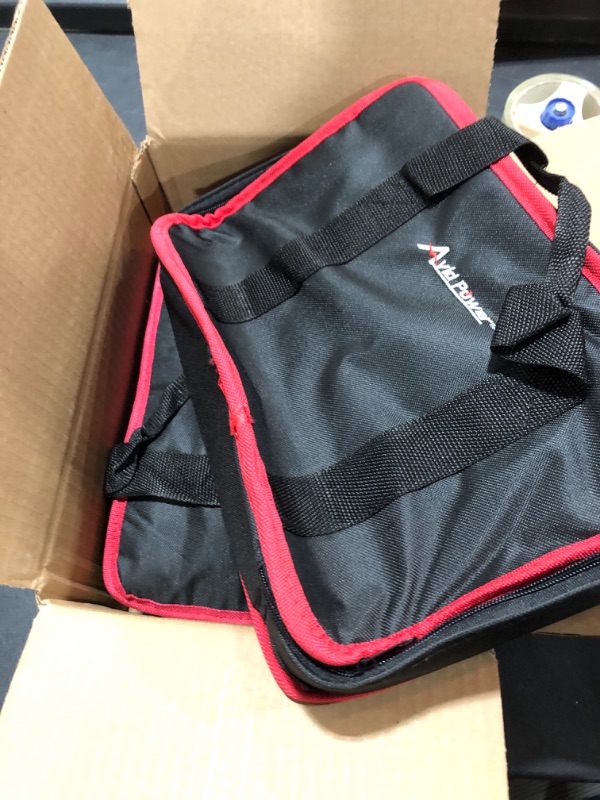 Photo 1 of  2 pack black and red storage bags 