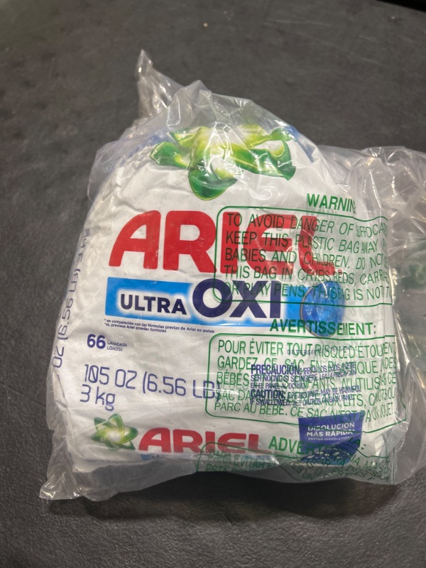 Photo 2 of Ariel, with Ultra Oxi, Powder Laundry Detergent, 105 oz 66 loads Regular 6.56 Pound (Pack of 1)