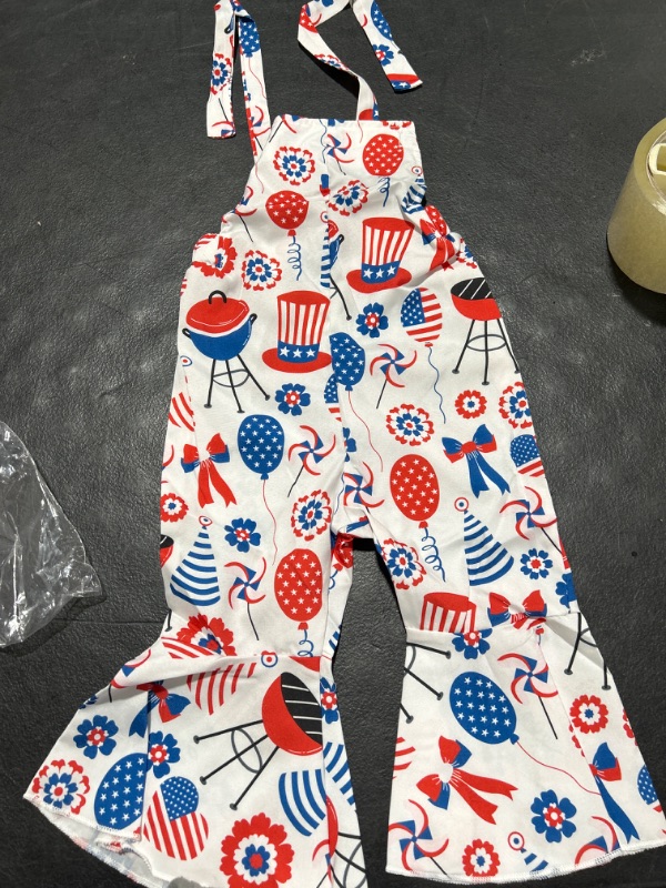 Photo 1 of Girls 4th of July Overalls 6-12 Months