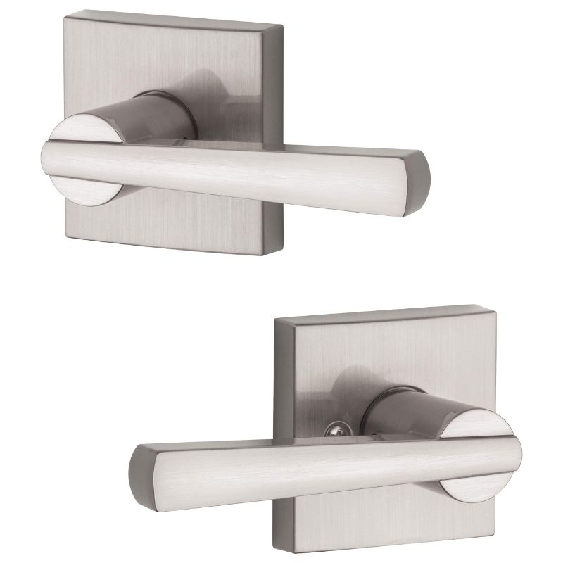 Photo 1 of ***(6 Pack)***
Baldwin Spyglass , Interior Passage Door Reversible Lever for Hallway/Closet/Rooms, Non-Locking Door Handle With Microban Protection, in Satin Nickel