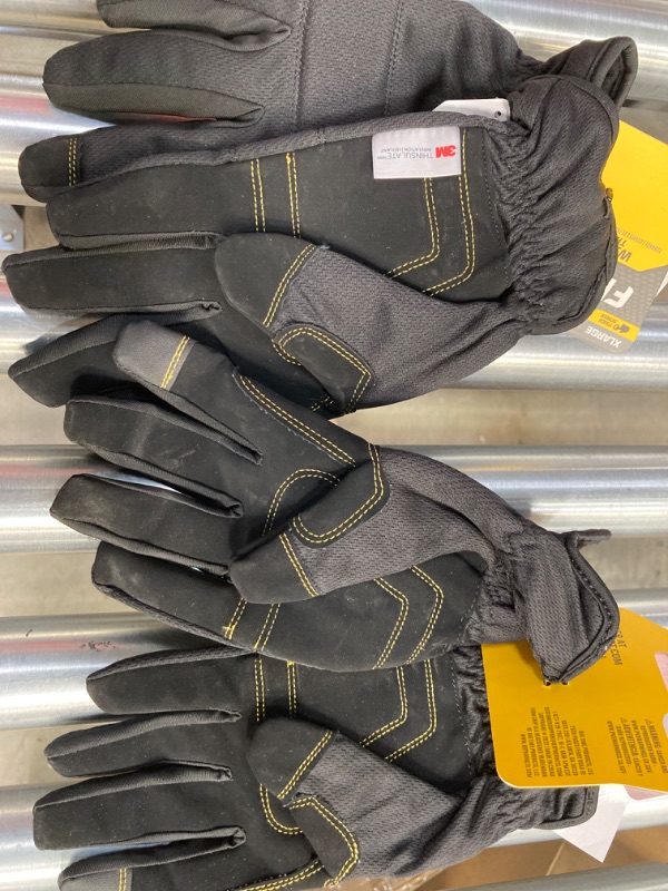 Photo 2 of (2 PACK) Firm Grip Winter Utility Insuated Tough Working Gloves Compatible with Thinsulate - Medium