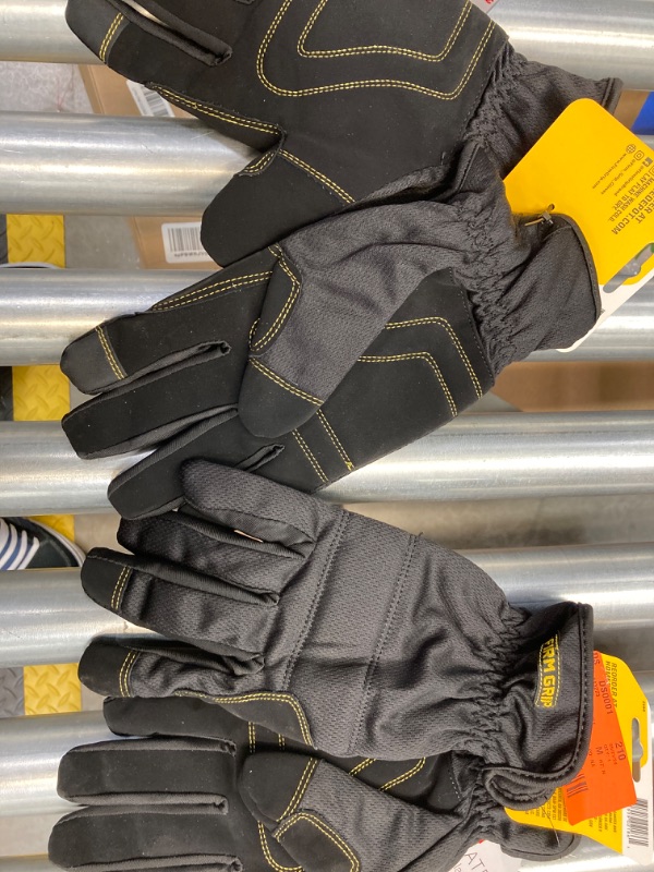 Photo 1 of (2 PACK) Firm Grip Winter Utility Insuated Tough Working Gloves Compatible with Thinsulate - Medium