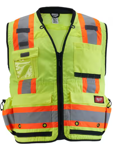 Photo 1 of Milwaukee
Large/X-Large Yellow Class 2 Surveyor's High Visibility Safety Vest with 27-Pockets