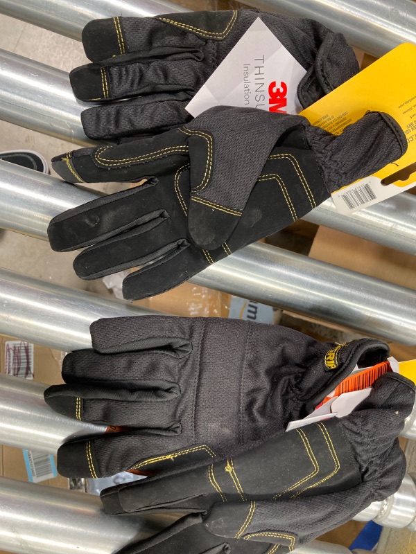 Photo 1 of (2 PACK) Firm Grip Winter Utility Insuated Tough Working Gloves Compatible with Thinsulate - Medium