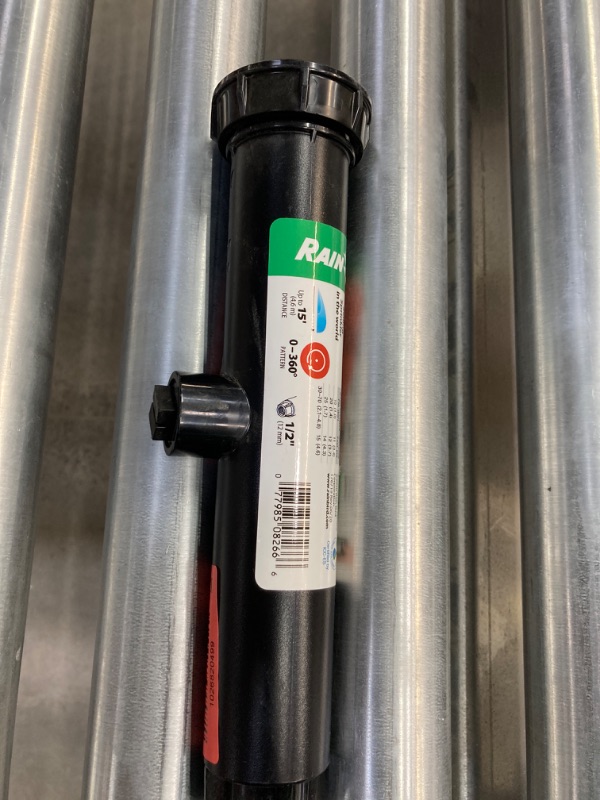 Photo 1 of Rain Bird 1806APPRS Pressure Regulating (PRS) Professional Pop-Up Sprinkler, Adjustable 0° - 360° Pattern, 8' - 15' Spray Distance, 6" Pop-up Height, Black 6" Height 8' - 15'