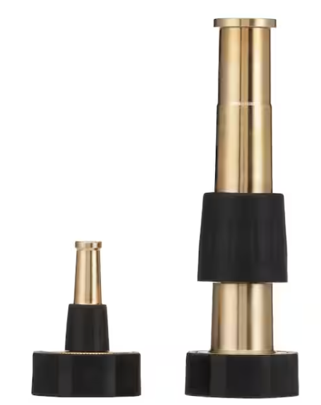 Photo 1 of (2 PACK) Orbit
5 in. Heavy-Duty Adjustable Brass Spray Nozzle with Brass Sweeper Hose Nozzle Set