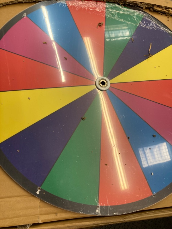 Photo 1 of 12 Inch Heavy Duty Spinning Prize Wheel - 10 Slots Color Tabletop Roulette Spinner of Fortune Spin The with Dry Erase Marker and Eraser Win Game for Trade Show, Carnival