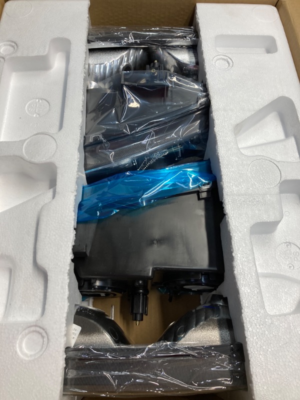 Photo 1 of AS Headlight Assembly Replacement for 2002-2005 Dodge Ram 1500/2003-2005 Ram 2500 3500 with Black Housing Clear Reflector Clear Lens Driver and Passenger Side Black Housing Clear Reflector Clear Lens L