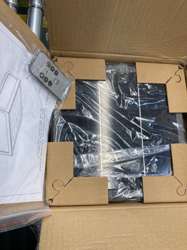 Photo 1 of Outdoor Solar Post Light Modern LED Fence Deck Cap Light Solar Pillar Column Lamp for Flat Surface Patio Garden Decoration with IP54 Waterproof E26 Bulb(10"x10") Solar Powered ?9.84"L x 9.84"W x 6.50"H