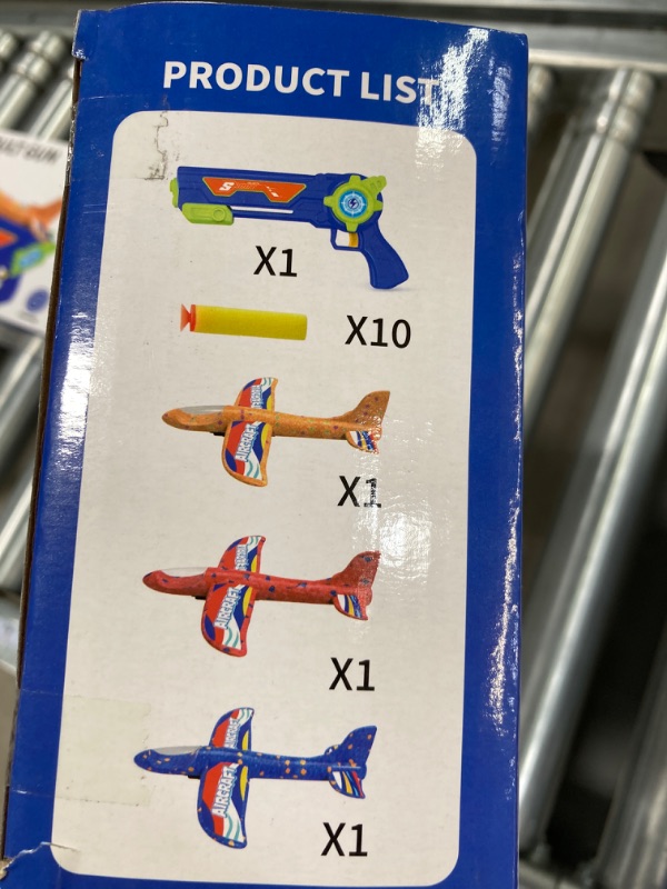 Photo 1 of Bennol 4 Pack Foam Airplane Launcher Outdoor Toy for Boys Kids, 1 Airplane Launchers Toys 3 Led Plane 10 Soft Bullets, 3 4 5 6 7 8 Year Old boy Birthday Gift Ideas