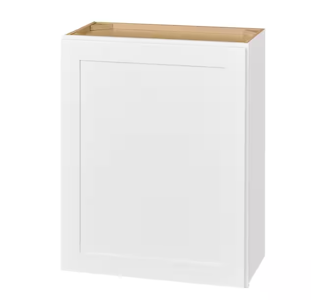 Photo 1 of 
Hampton Bay
Avondale 24 in. W x 12 in. D x 30 in. H Ready to Assemble Plywood Shaker Wall Kitchen Cabinet in Alpine White