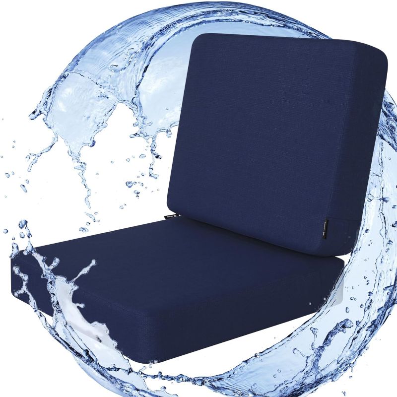 Photo 1 of 2 Deep Seat Cushion Set, 24 x 24 Inch Rainproof