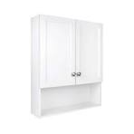 Photo 1 of 22-7/8 in. W. x 27-7/8 in. H Framed Surface-Mount Bathroom Medicine Cabinet, White
