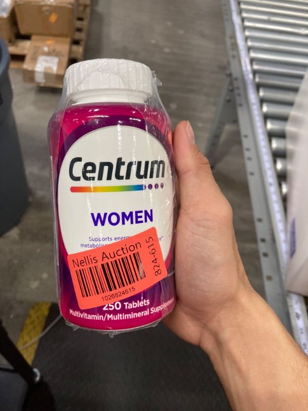 Photo 2 of ***EXP 06/2025*** Centrum Multivitamin for Women, Multivitamin/Multimineral Supplement with Iron, Vitamin D3, B Vitamins and Antioxidant Vitamins C and E, Gluten Free, Non-GMO Ingredients - 250 Count Nutritional Supplement