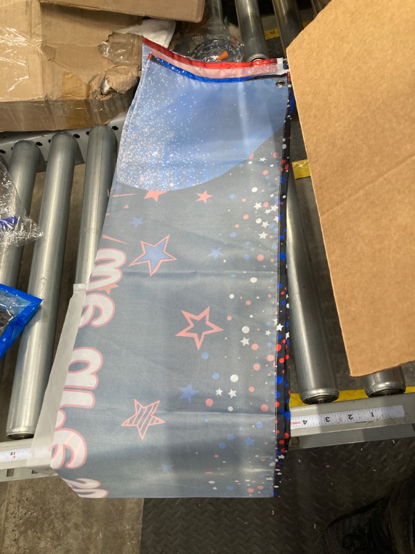 Photo 1 of ZTHMOE 72x43inch Fabric 2024 Congrats Graduation Backdrop We are So Proud of You Photography Background Red and Blue Grad Banner Prom Party Decorations Photo Props 72x43inch Multicolor 5