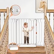 Photo 1 of ***(ITEM IS BLACK)***
Mom's Choice-GROWNSY Baby Gate for Stairs, 29.5"-48.4" Pressure Mounted Baby Gate for Top of Stair&Doorway with V-Shaped Rods, Anti-Trip Pedal, Extra Wide Stairs Dog Gate Easy Install w/Red Reminder
