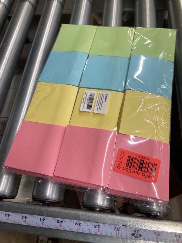 Photo 2 of 12 Packs Colored Sticky Notes, 3"x3" Self-Stick Pads with 960 Sheets in Total, 80 Sheets/Pack, Perfect for Office, Home, School, Meetings - 4 Colour (Yellow, Pink, Green, Blue) 12 Pack Sticky Note