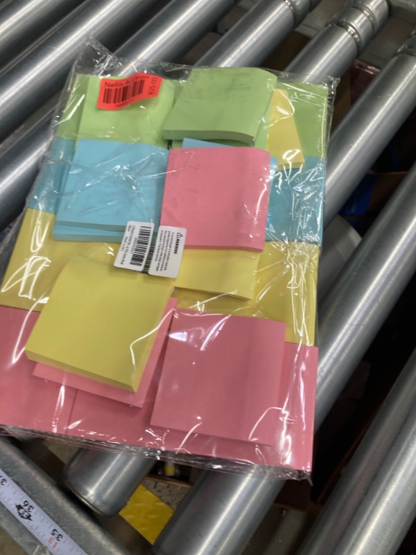 Photo 2 of 12 Packs Colored Sticky Notes, 3"x3" Self-Stick Pads with 960 Sheets in Total, 80 Sheets/Pack, Perfect for Office, Home, School, Meetings - 4 Colour (Yellow, Pink, Green, Blue) 12 Pack Sticky Note 2 pack