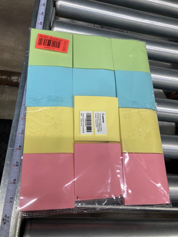 Photo 2 of 12 Packs Colored Sticky Notes, 3"x3" Self-Stick Pads with 960 Sheets in Total, 80 Sheets/Pack, Perfect for Office, Home, School, Meetings - 4 Colour (Yellow, Pink, Green, Blue) 12 Pack Sticky Note 2 pack