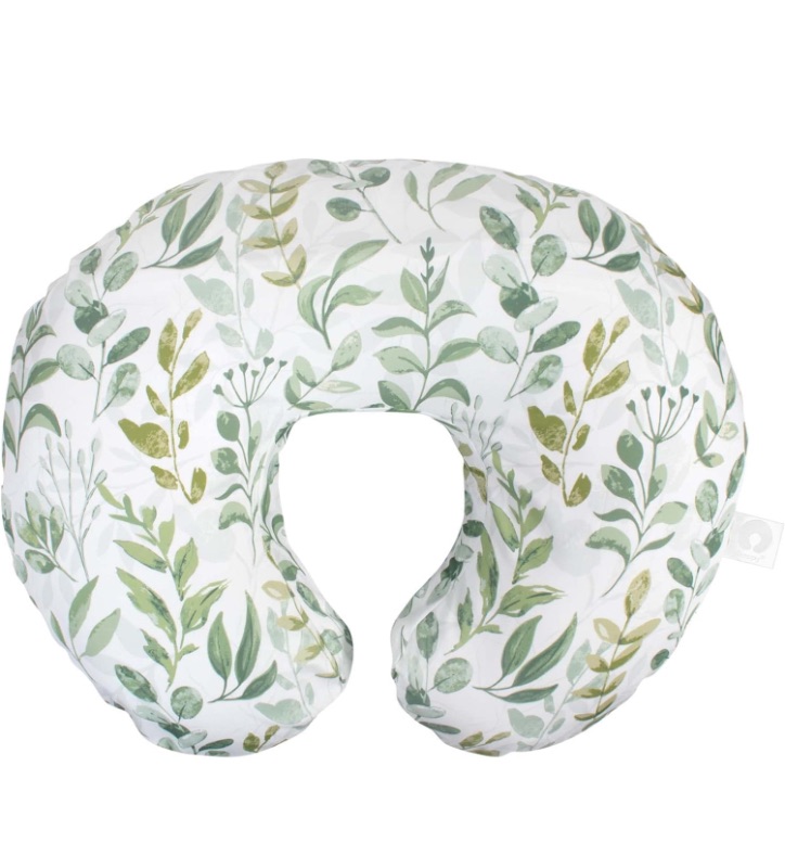 Photo 1 of Boppy Nursing Pillow Original Support, Green Foliage, Ergonomic Nursing Essentials for Bottle and Breastfeeding, Firm Fiber Fill, with Removable Nursing Pillow Cover, Machine Washable